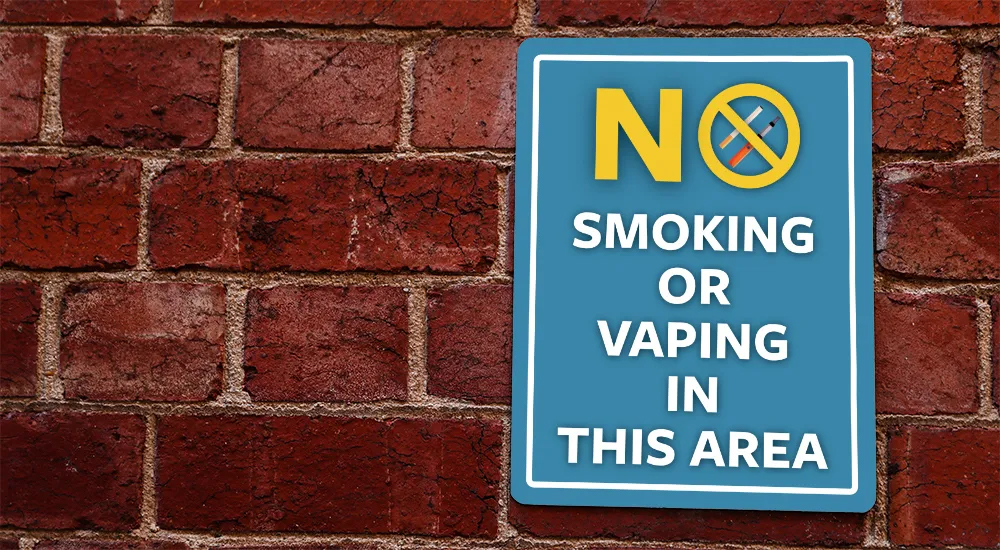 No Smoking or Vape in this area Michigan